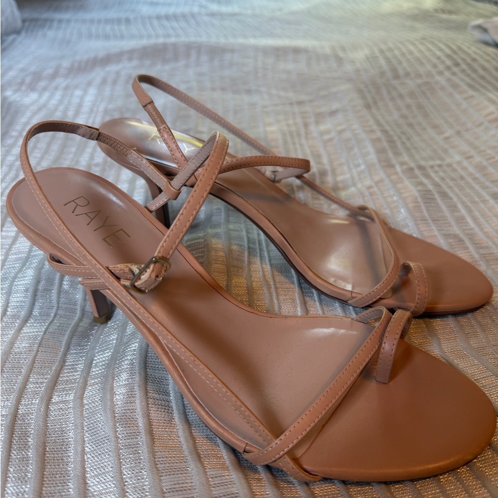 RAYE Women's Nude Strappy Heels, Size 8 - Picture 14 of 15